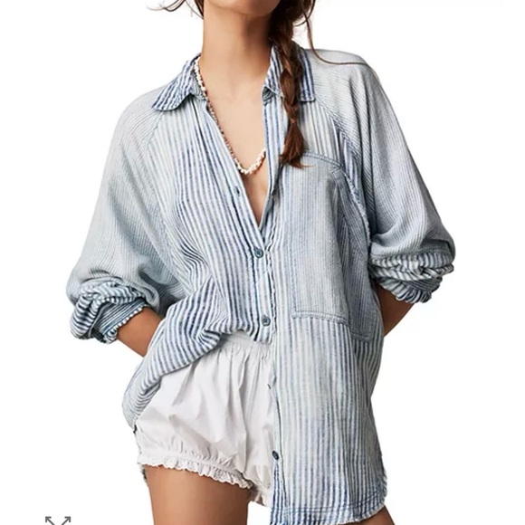 We The Free Indigo Skies Striped Shirt - Picture 3 of 7